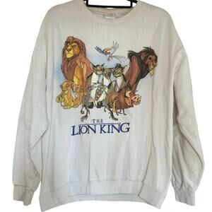 Vintage 90s Lion King Embroidered Movie Promo Crewneck Adult Large